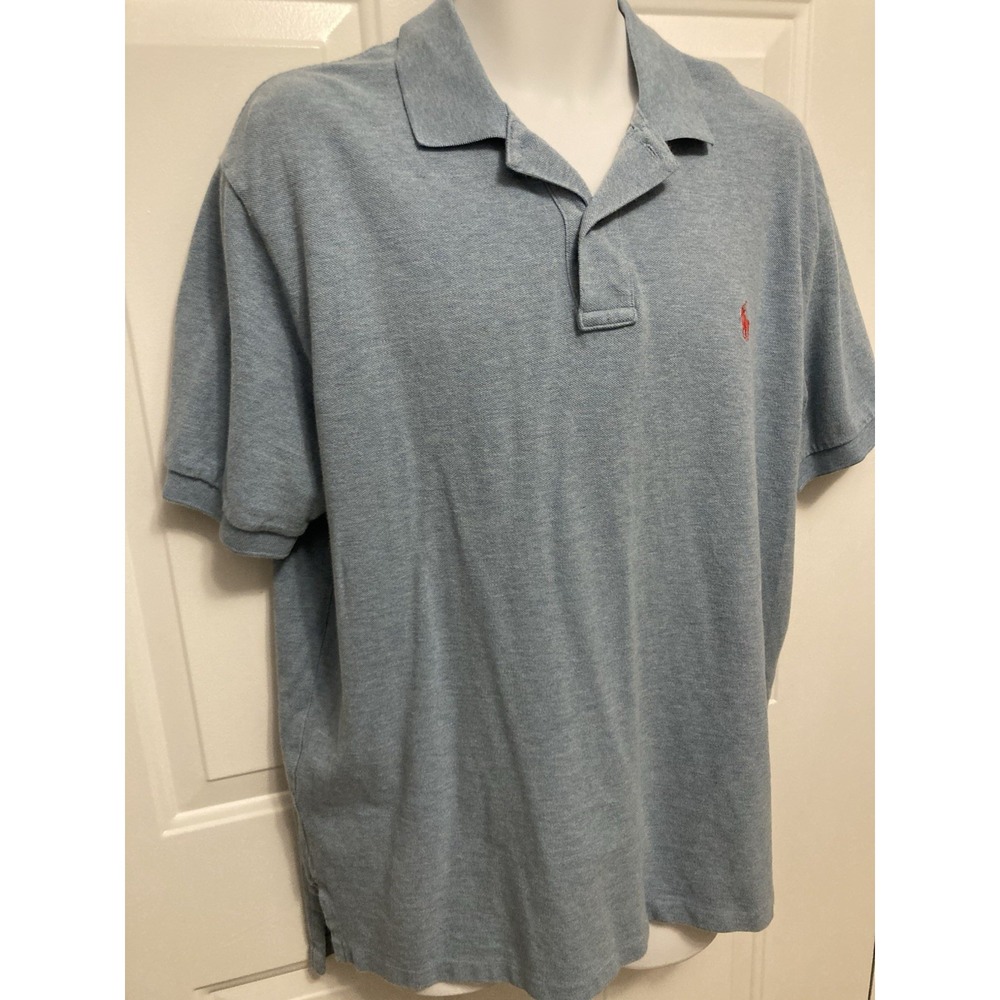 Polo‎ Ralph Lauren Light Blue Men’s Size XL Short Sleeve Classic Shirt Logo Pony - Picture 3 of 5